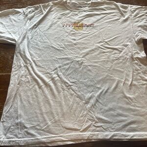 White Graphic Crew Neck T-Shirt with Small Chest Logo